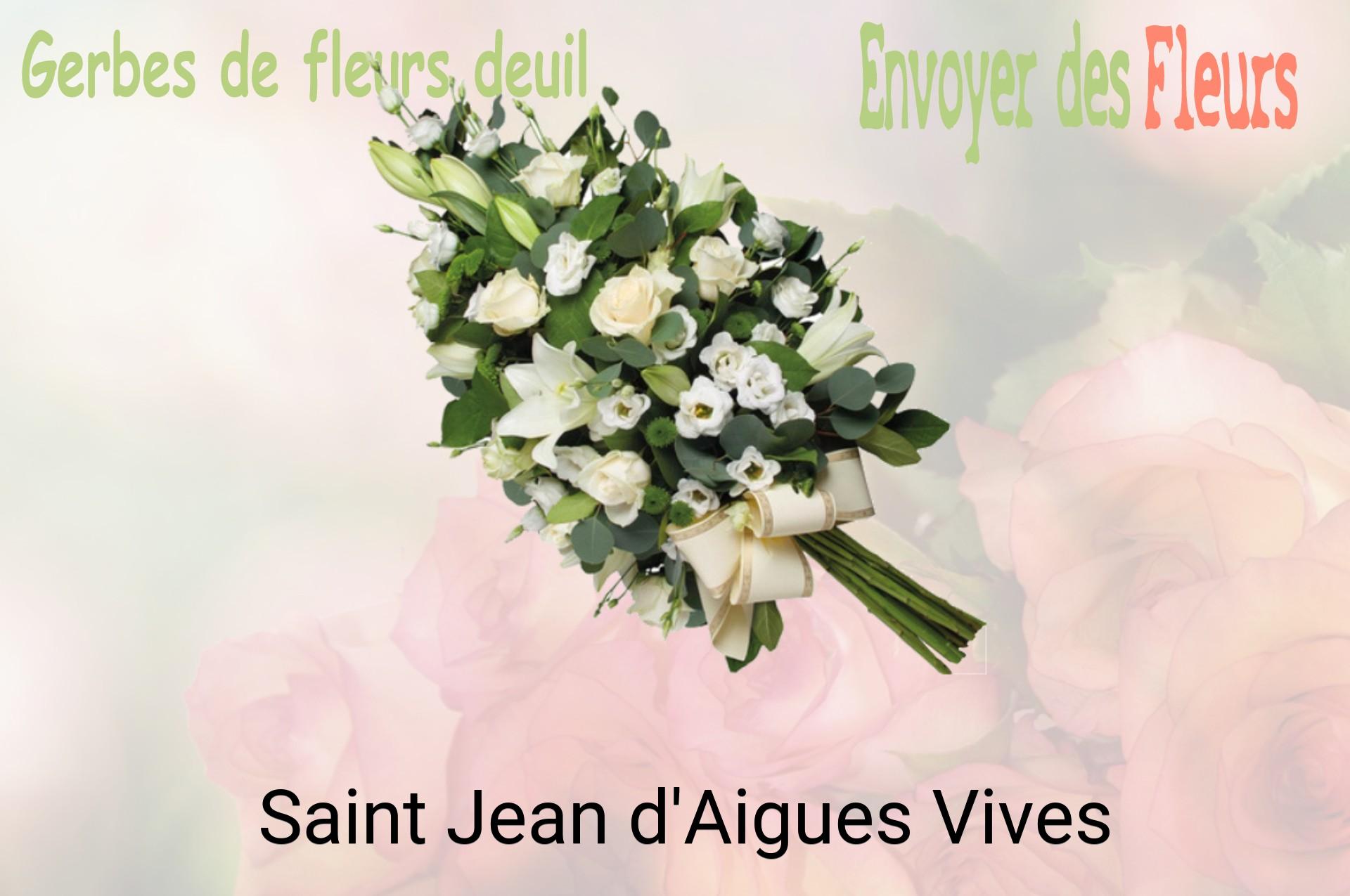 Gerbe de fleurs de deuil livrée à Saint-Jean-d'Aigues-Vives